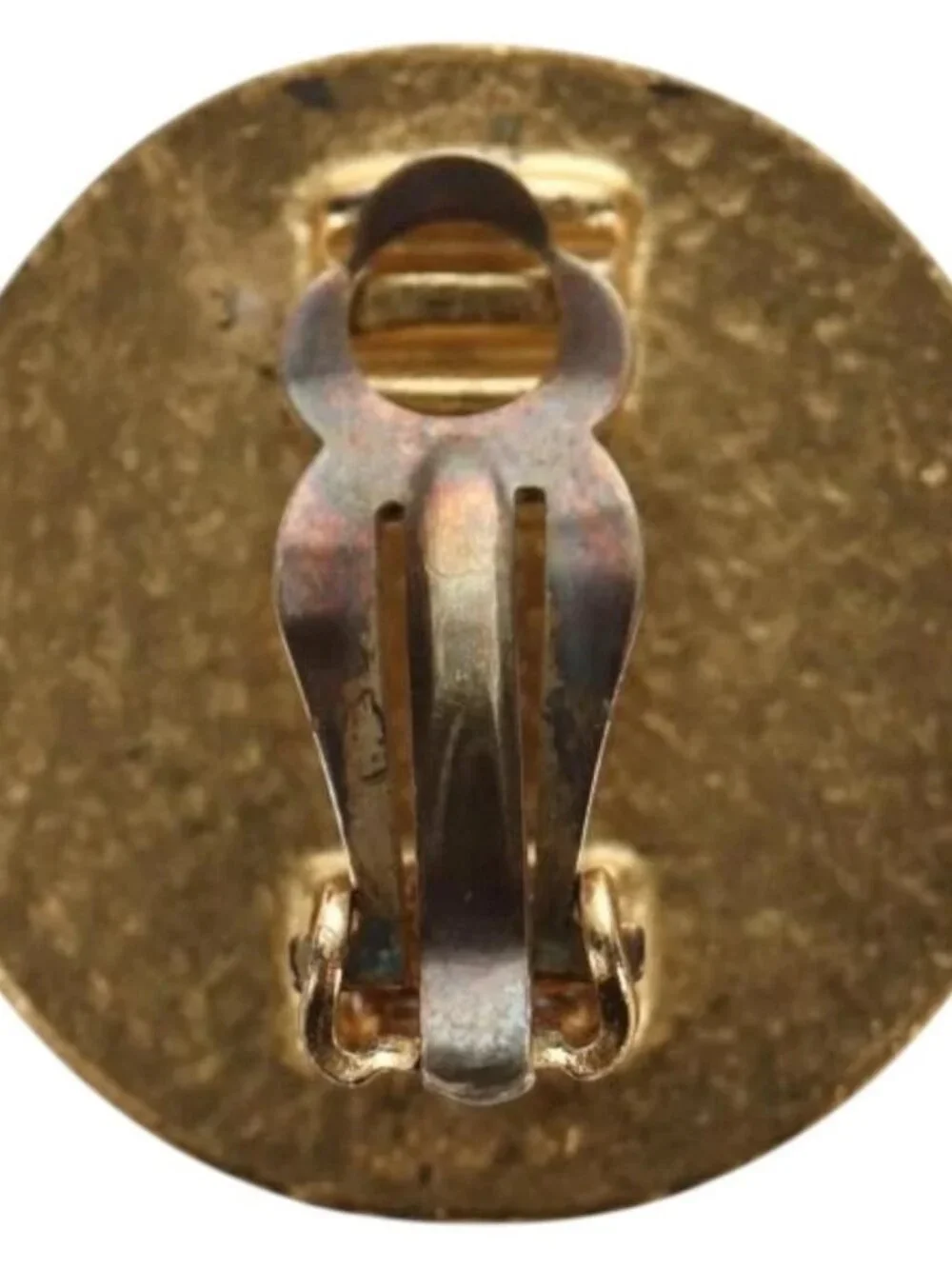 CHANEL Earring metal Gold Tone CC Auth 180939M